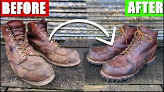 Red Wing Classic Moc Refurbishment  Complete Boot Makeover [upl. by Sotnas465]