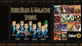 Best Quick BobbleHead amp Magazine Spawns In Fallout 76 [upl. by Yztim]