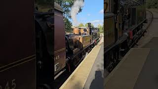 KWVR Steam Locomotive Arriving at Haworth Station 4k [upl. by Olsson]