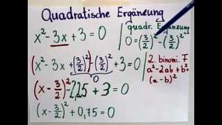 Quadratische Ergänzung  Ausführliche Erklärung [upl. by Cesaria]