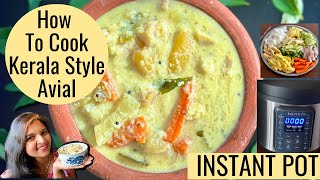 Kerala Style AVIAL Recipe Aviyal in INSTANT POT  Mixed Vegetable Coconut Curry [upl. by Cyrill]