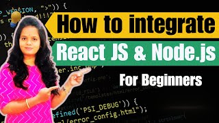 How to integrate React JS and Nodejs How To Connect Node with React Nodejs amp React Js infysky [upl. by Murtagh]