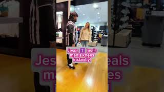 Mall employee gets healed in both knees Surrenders his life to Jesus amp filled with the Holy Spirit [upl. by Anitnamaid]