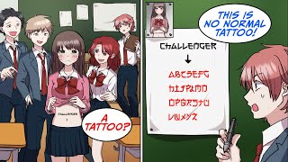 This girl showed up to school with a tattoo but then… Manga Dub [upl. by Eirollam]