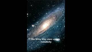 Metallicity In Our Milky Way astronomy cosmos space viral shorts [upl. by Oiracam]