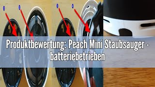 Produktbewertung Peach Mini Staubsauger  batteriebetrieben 2x AA  hohe Saugkraft  schwarz  PA [upl. by Reinaldos]