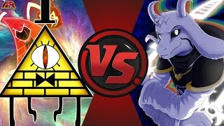 BILL CIPHER vs ASRIEL DREEMURR Gravity Falls vs Undertale Cartoon Fight Club Episode 140 [upl. by Rim]