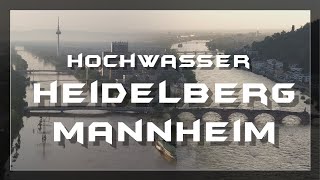 HOCHWASSER HEIDELBERG amp MANNHEIM JUNI 2024  Drohnenvideo  MAAB hochwasser mannheim heidelberg [upl. by Ecallaw]