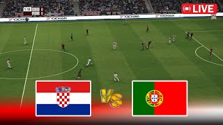 🔴LIVE  CROATIA vs PORTUGAL  UEFA Nations League 2024  Full Match Stream  PES Game Simulation [upl. by Hacker]