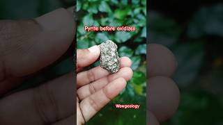 Pyrite funny geology pyrite oxidized geologist shorts crystals hindi india beforeandafter [upl. by Hairas]