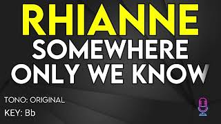 Rhianne  Somewhere Only We Know  Karaoke Instrumental [upl. by Dalpe]