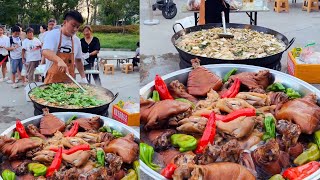 👍The great guy👏cooked 500 pounds💓of super big pork💓in rural areas 🙏 [upl. by Gael102]