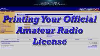 Printing Amateur Radio License [upl. by Lemuela]