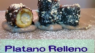 PLATANOS RELLENOS DE CREMA Y CUBIERTOS CON CHOCOLATE [upl. by Anilemrac743]