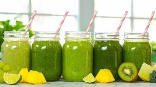 5 Healthy Green Smoothie Recipes [upl. by Sirrah895]