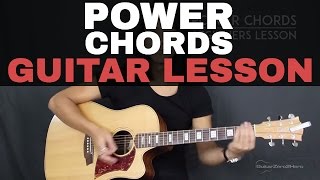 How To Play Guitar Power Chords  Beginners Guitar Lesson [upl. by Xer]