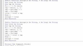 Visual Basic Simple String Encryption amp Decryption in 24 lines [upl. by Ecirted683]