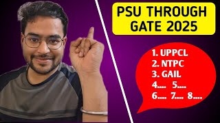 PSU THROUGH GATE 2025  PSU Notification Out [upl. by Cobbie]