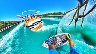 Epic Wakesurfing Stunts on a Private Lake Austin Keen [upl. by Garzon]