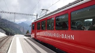 Mount Rigi the Vitznau  Rigi railway and Lake Lucerne Switzerland [upl. by Eelesor793]