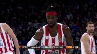 Briante Weber highlights Anadolu EfesOlympiacos 7565 [upl. by Snowman877]