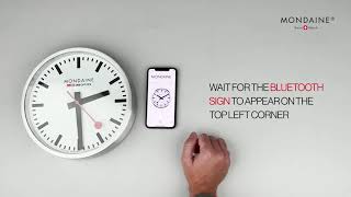 Mondaine  Stop2go Smart Wall Clock  How to reset your clock video [upl. by Bow]