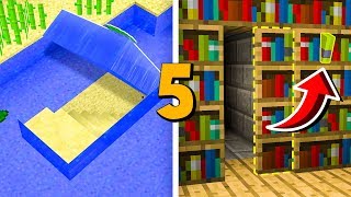 5 PASSAGES SECRETS QUE VOUS POUVEZ FAIRE SUR MINECRAFT [upl. by Jase]