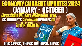 Economy current affairs 2024 theory updates  UPSC tgpsc appsc [upl. by Isawk360]