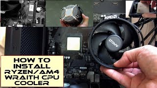 How to install a RyzenAM4 amp AM5 Wraith CPU Cooler [upl. by Anirb]