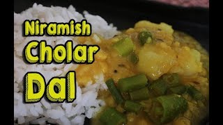 Niramish Cholar Dal Recipe  Bengali style gram lentil [upl. by Combe]