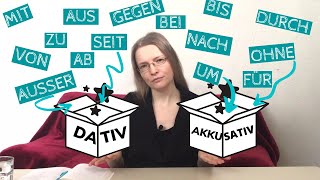 PREPOSICIONES en alemán Con cuales usar ACUSATIVO y con cuales usar DATIVO  AKKUSATIV VS DATIV [upl. by Waers]