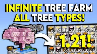 BEST INFINITE TREE FARM 121 Minecraft Tutorial  28000HOUR [upl. by Rentschler]