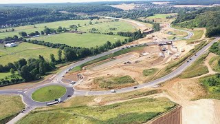 Prise de vue aérienne par drone de la déviation d’Evreux en Juillet 2024 [upl. by Dannon913]