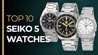 Top 10 SEIKO 5 Watches  The BEST Watches for Under 200 [upl. by Enneillij]