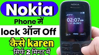 Nokia phone mein lock on off kaise karen 2025  how to set automatic keyguard in nokia keypad phone [upl. by Sumaes209]