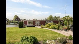 Te koop woonboot met 1330 m2 eigen grond  Leppedyk 1009 Grou Friesland [upl. by Fiedler]