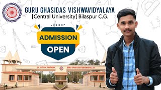 How to get ADMISSION IN GURU GHASIDAS UNIVERSITY BSP ggu cuet Anurag sir [upl. by Nnylodnewg]