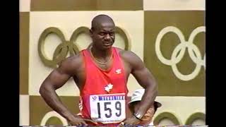 1988 Olympics 100m SemiFinals Ben Johnson Carl Lewis CBC [upl. by Muiram397]