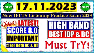 IELTS LISTENING PRACTICE TEST 2023 WITH ANSWERS  17112023 [upl. by Derril765]