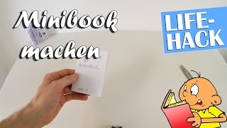 Taschenbuch selber machen  Minibook falten Trick  Lifehax Lifehack [upl. by Vaasta]