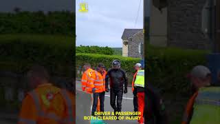 BIG FALL 😳 Mike Bellaby amp Dave Gristwood at the Isle of Man 2024 PreTT Classic Races 🇮🇲 [upl. by Ahsien281]