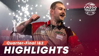 MAKING HISTORY 🇧🇪  QuarterFinal 1amp2 Highlights  202223 Cazoo World Darts Championship [upl. by Engdahl156]