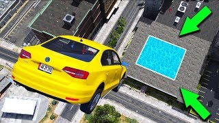 44 Plakalı Arabalar Havuz Parkuruna Düşüyor  GTA 5 [upl. by Atsyrhc]