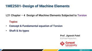 L21 Chapter  4 Torsion  Shaft amp its types [upl. by Mylan]