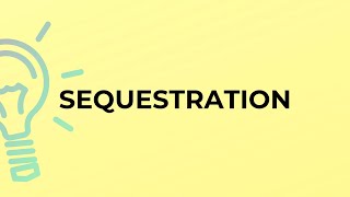 What is the meaning of the word SEQUESTRATION [upl. by Zedecrem]