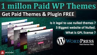 How to download wordpress Premium Themes FREE  Nulled Themes  Legal or not  GPL theme or plugin [upl. by Giffer]