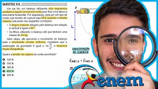 ENEM 2022  Um pai faz um balanço utilizando dois segmentos paralelos e iguais da mesma corda para f [upl. by Anu]