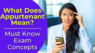 Appurtenant What does it mean Real estate license exam questions [upl. by Lokcin18]