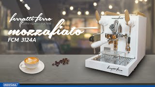 JUAL MESIN KOPI PROFESIONAL DILENGKAPI DENGAN DOUBLE BOILER  FERRATTI FERRO MOZZAFIATO 3124A WHITE [upl. by Stockmon78]