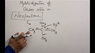 Hybridization in Neopentane  chemical Bonding class 11 [upl. by Lebama911]